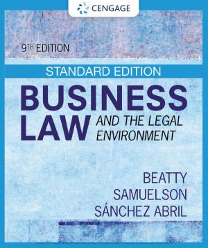 Business Law and the Legal Environment 9th 9E Jeffery Beatty