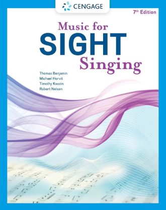 Music for Sight Singing 7th 7E Thomas Benjamin