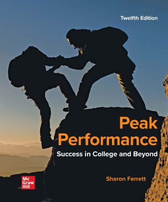 Peak Performance Success in College and Beyond 12th 12E