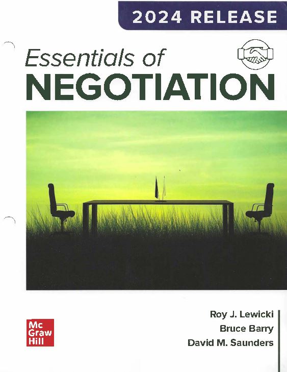 Essentials of Negotiation 2024 Release Roy Lewicki