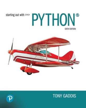 Starting Out With Python 6th 6E Tony Gaddis 9780137619276